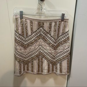 Anthropologie Gold Skirt